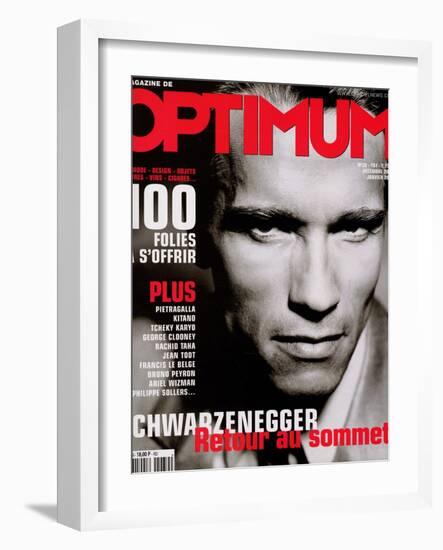 L'Optimum, December 2000-January 2000 - Arnold Schwarzenegger-John Stoddart-Framed Art Print