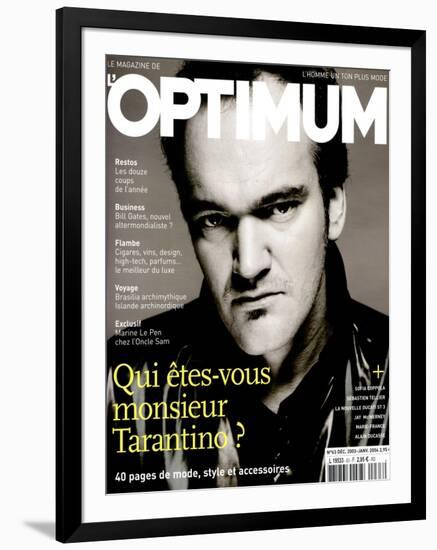 L'Optimum, December 2003-January 2004 - Quentin Tarantino Habillé Par Lv-Patrick Swirc-Framed Art Print