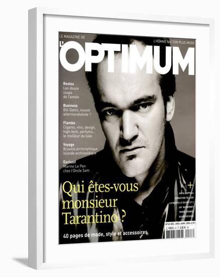 L'Optimum, December 2003-January 2004 - Quentin Tarantino Habillé Par Lv-Patrick Swirc-Framed Art Print