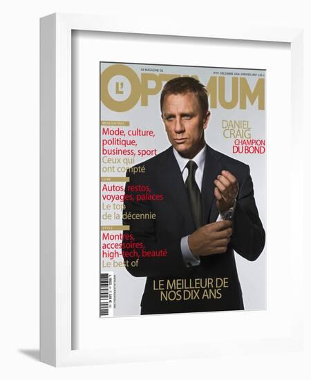 L'Optimum, December 2006-January 2007 - Daniel Craig Est Habillé Par Brioni, Montre Omega-null-Framed Art Print