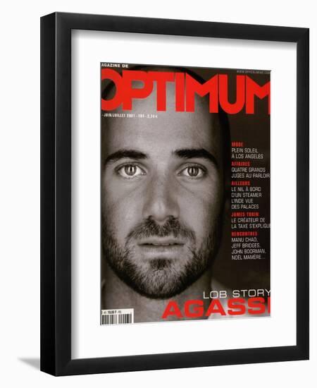 L'Optimum, June-July 2001 - André Agassi-Martin Schoeller-Framed Art Print