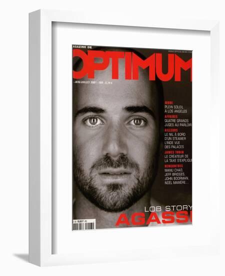 L'Optimum, June-July 2001 - André Agassi-Martin Schoeller-Framed Art Print