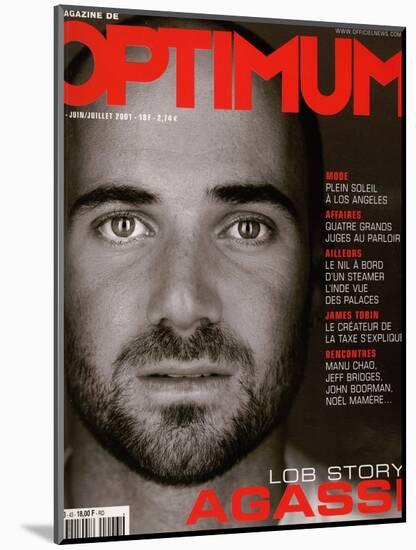 L'Optimum, June-July 2001 - André Agassi-Martin Schoeller-Mounted Art Print