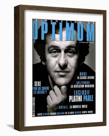 L'Optimum, March 1998 - Michel Platini Avant La Juventus Le Mundial 1982-Arnault Joubin-Framed Art Print