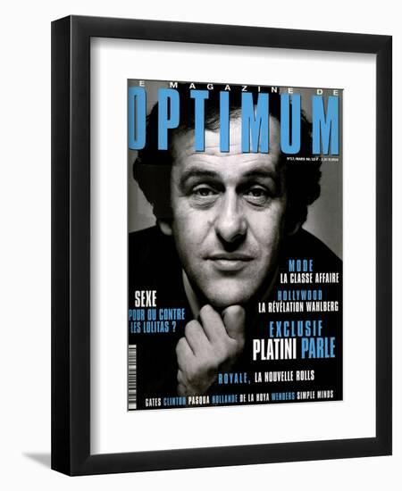 L'Optimum, March 1998 - Michel Platini Avant La Juventus Le Mundial 1982-Arnault Joubin-Framed Art Print