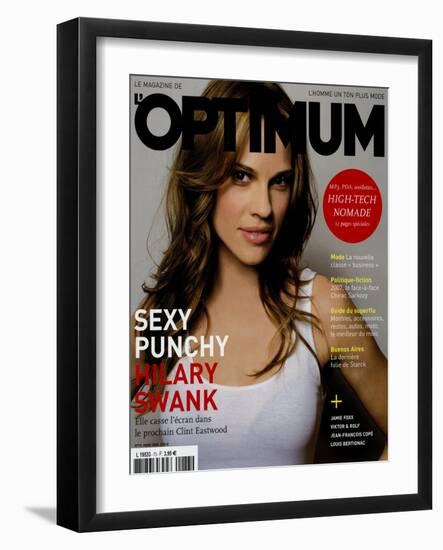 L'Optimum, March 2005 - Hilary Swank-Mark Abrahams-Framed Art Print