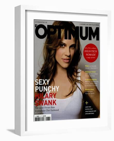 L'Optimum, March 2005 - Hilary Swank-Mark Abrahams-Framed Art Print