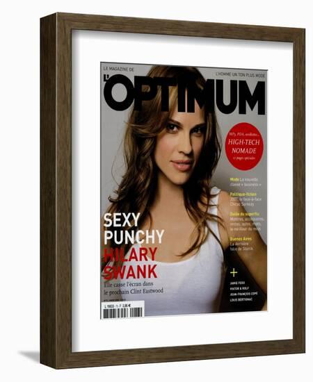 L'Optimum, March 2005 - Hilary Swank-Mark Abrahams-Framed Art Print