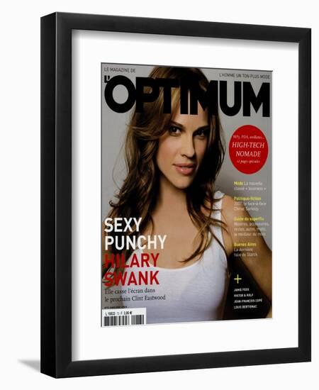 L'Optimum, March 2005 - Hilary Swank-Mark Abrahams-Framed Art Print