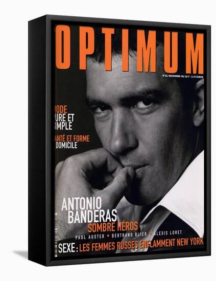 L'Optimum, November 1998 - Antonio Banderas Porte une Veste de Smoking et une Chemise Gucci-André Rau-Framed Stretched Canvas