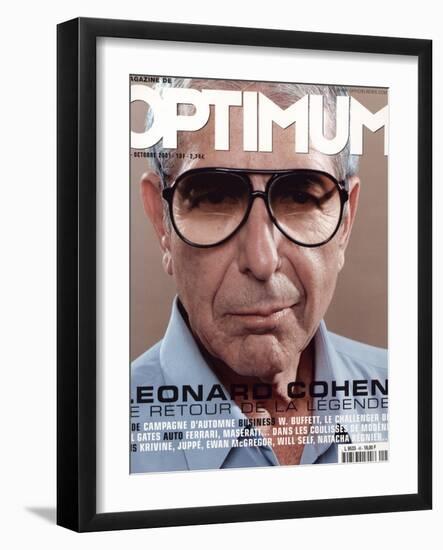 L'Optimum, October 2001 - Leonard Cohen-Michel Figuet-Framed Art Print