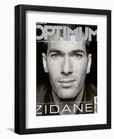 L'Optimum, September 2001 - Zinedine Zidane-François Darmigny-Framed Art Print