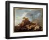 L'orage Ou La Charrette Embourbee, 18Th Century (Oil on Canvas)-Jean-Honore Fragonard-Framed Giclee Print