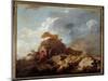 L'orage Ou La Charrette Embourbee, 18Th Century (Oil on Canvas)-Jean-Honore Fragonard-Mounted Giclee Print