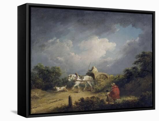 L'orage-George Morland-Framed Stretched Canvas