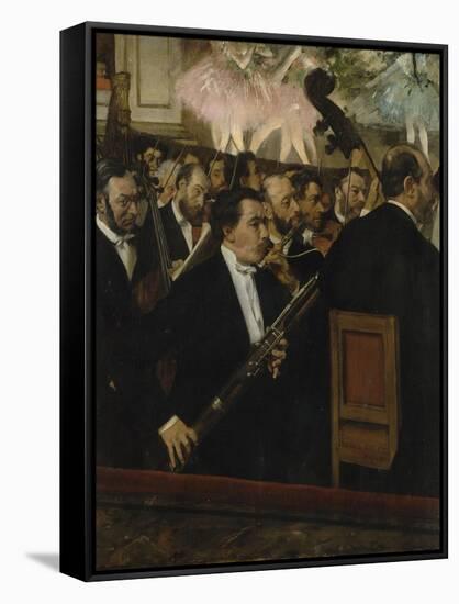 L'orchestre de l'Opéra-Edgar Degas-Framed Stretched Canvas