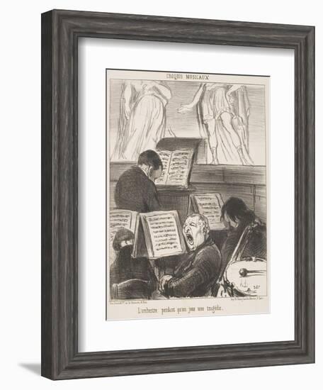 L'Orchestre Pendant Qu'On Joue Une Tragédie-Honore Daumier-Framed Giclee Print