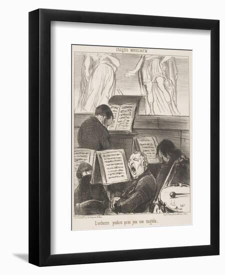 L'Orchestre Pendant Qu'On Joue Une Tragédie-Honore Daumier-Framed Giclee Print