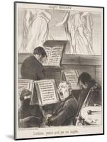 L'Orchestre Pendant Qu'On Joue Une Tragédie-Honore Daumier-Mounted Giclee Print