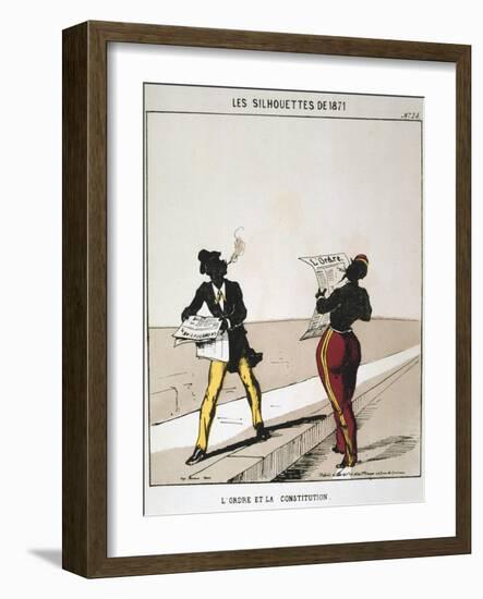 L'Ordre Et La Constitution, 1871, from Series 'Les Silhouettes De 1871', Paris Commune-Moloch-Framed Giclee Print