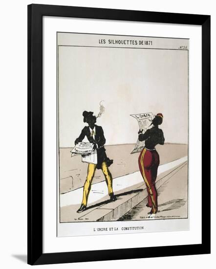 L'Ordre Et La Constitution, 1871, from Series 'Les Silhouettes De 1871', Paris Commune-Moloch-Framed Giclee Print