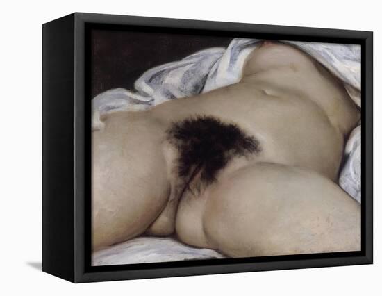 L'Origine du monde-Gustave Courbet-Framed Stretched Canvas