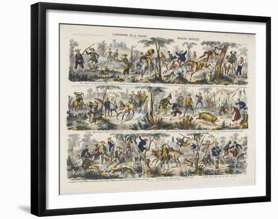 L'ouverture de la chasse-null-Framed Giclee Print