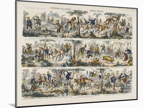 L'ouverture de la chasse-null-Mounted Giclee Print