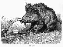 German Boar Held at Verdun - Cartoon-L. Raven Hill-Mounted Art Print