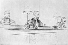 The Judge, M De Valles, During the Trial of Marguerite Steinheil, Paris, France, 1909-L Sabattier-Framed Giclee Print