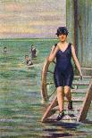 Shrimping by the Sea-L Tanqueray-Framed Art Print