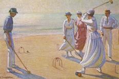 Croquet on a Sandy Beach-L. Tanqueray-Photographic Print