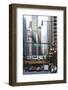 L Train on Elevated Track Crosses South Lasalle Street in the Loop District, Chicago, Illinois, USA-Amanda Hall-Framed Photographic Print