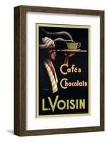 L. Voisin Cafes and Chocolats, 1935-Noel Saunier-Framed Art Print