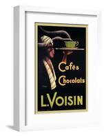 L. Voisin Cafes and Chocolats, 1935-Noel Saunier-Framed Art Print