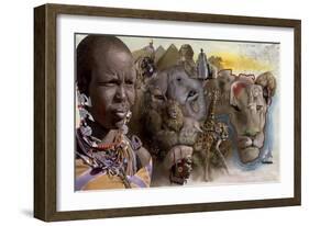 L25 Africa Lions-D. Rusty Rust-Framed Giclee Print