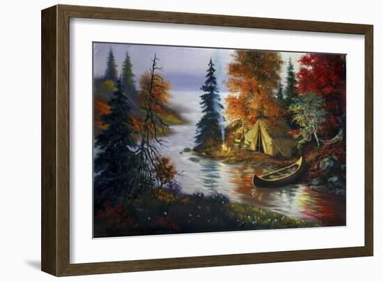 L27 Tent Canoe-D. Rusty Rust-Framed Giclee Print