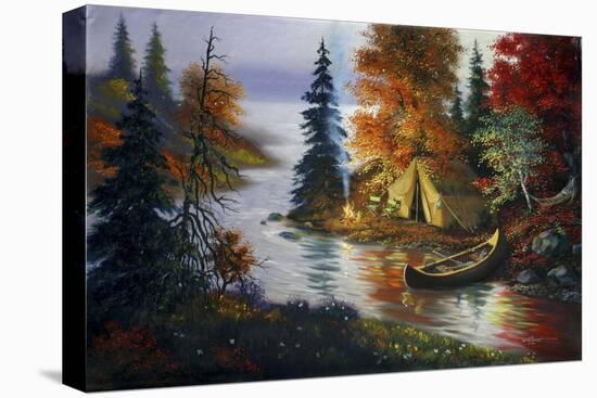 L27 Tent Canoe-D. Rusty Rust-Stretched Canvas