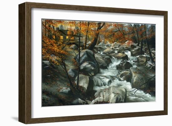 L31 Cabin Autumn-D. Rusty Rust-Framed Giclee Print