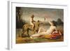 La bacchante a la panthere, 1855-60-Jean Baptiste Camille Corot-Framed Giclee Print