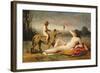 La bacchante a la panthere, 1855-60-Jean Baptiste Camille Corot-Framed Giclee Print