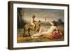 La bacchante a la panthere, 1855-60-Jean Baptiste Camille Corot-Framed Premium Giclee Print