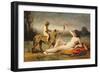 La bacchante a la panthere, 1855-60-Jean Baptiste Camille Corot-Framed Premium Giclee Print