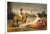 La bacchante a la panthere, 1855-60-Jean Baptiste Camille Corot-Framed Giclee Print