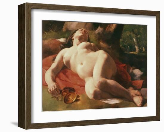 La Bacchante, C.1844-47-Gustave Courbet-Framed Giclee Print