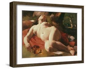 La Bacchante, C.1844-47-Gustave Courbet-Framed Giclee Print