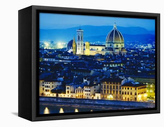 La Badia, San Lorenzo, Cathedral and Campanile, Florence, Italy-Peter Scholey-Framed Stretched Canvas