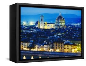 La Badia, San Lorenzo, Cathedral and Campanile, Florence, Italy-Peter Scholey-Framed Stretched Canvas