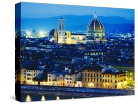 La Badia, San Lorenzo, Cathedral and Campanile, Florence, Italy-Peter Scholey-Stretched Canvas