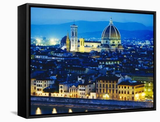 La Badia, San Lorenzo, Cathedral and Campanile, Florence, Italy-Peter Scholey-Framed Stretched Canvas